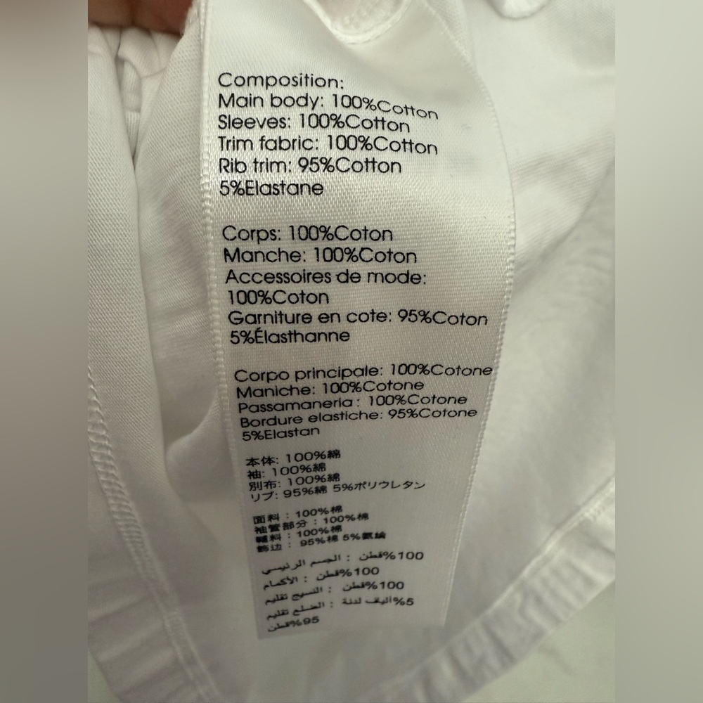 3.1 Phillip Lim White Broderie Anglaise Cotton Puff Sleeve Top Crewneck Xsmall - Picture 7 of 7